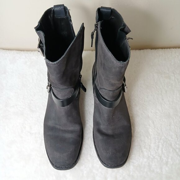 Rag & Bone Andover Suede Moto Boots Black Size EU 37/US 7🌺Host Pick🌺 - Picture 7 of 11
